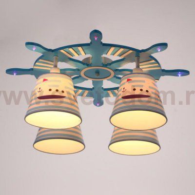 Люстра 85001/4 E14 40Вт синий-белый 60х60х20 см