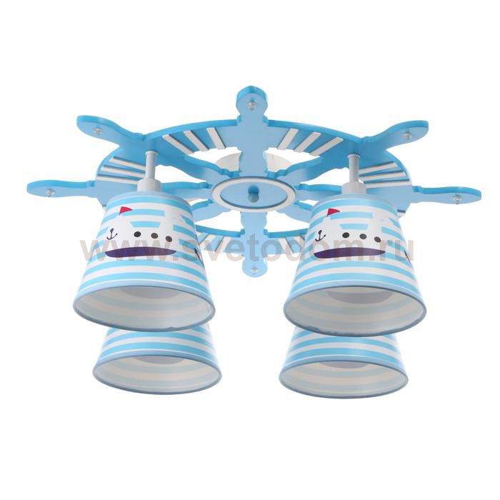 Люстра 85001/4 E14 40Вт синий-белый 60х60х20 см