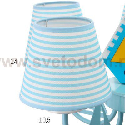 Люстра 85006/5 E14 40Вт синий-белый 65х65х55 см