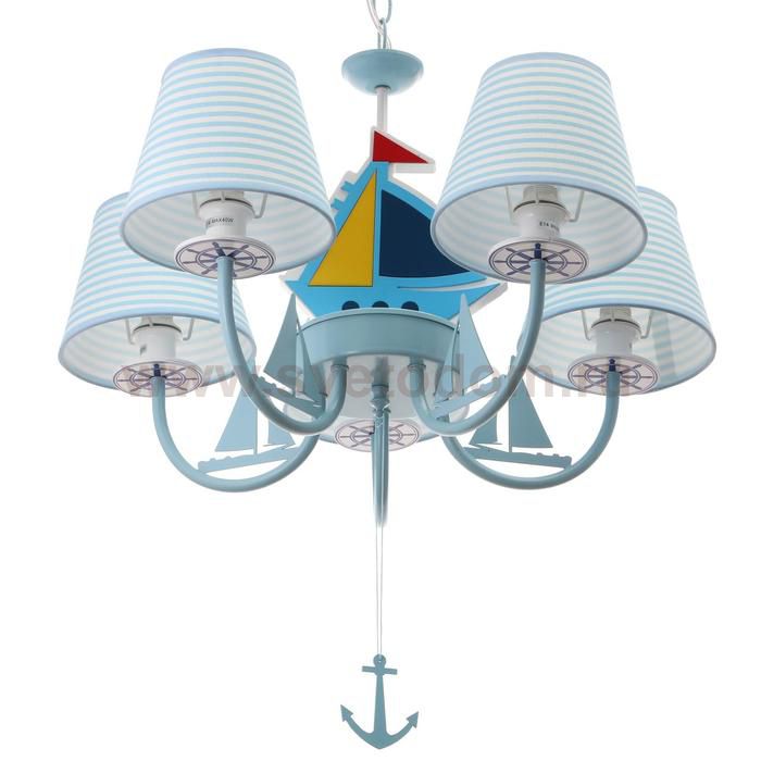 Люстра 85006/5 E14 40Вт синий-белый 65х65х55 см