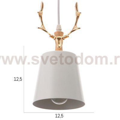 Светильник 625382/1 E27 40Вт белый-золото 13х13х100 см