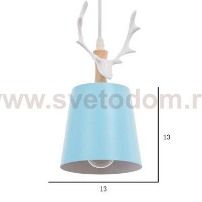 Светильник 625384/1 E27 40Вт синий-белый 13х13х100 см