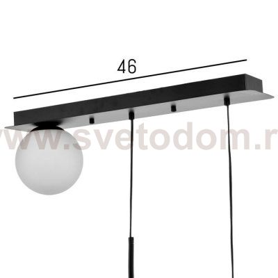 Светильник 61118/3 E14 40Вт черный 60x15x120 см