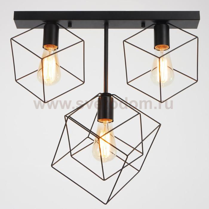 Светильник 61124/3 E27 40Вт черный 60x25x25 см