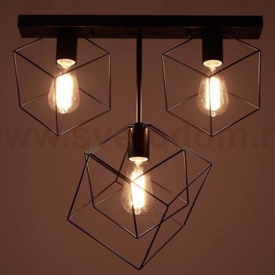 Светильник 61124/3 E27 40Вт черный 60x25x25 см