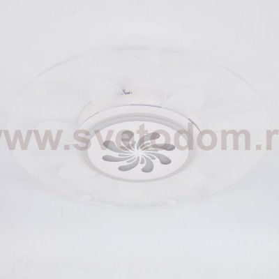 Люстра с ПДУ 74656/1 LED 55Вт 3000-6000К диммер бело-прозрачный 50х50х5 см