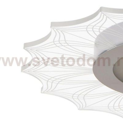 Люстра с ПДУ 74657/1 LED 45Вт 3000-6000К диммер бело-прозрачный 50х50х5 см