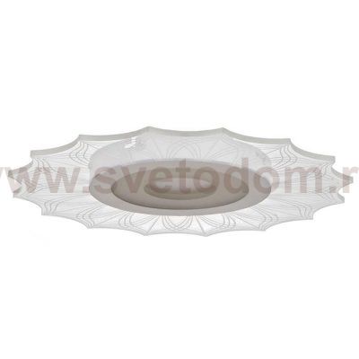 Люстра с ПДУ 74657/1 LED 45Вт 3000-6000К диммер бело-прозрачный 50х50х5 см