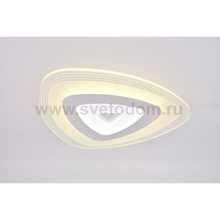 Люстра с ПДУ 74661/1 LED 50Вт 3000-6000К диммер бело-прозрачный 50х50х5 см