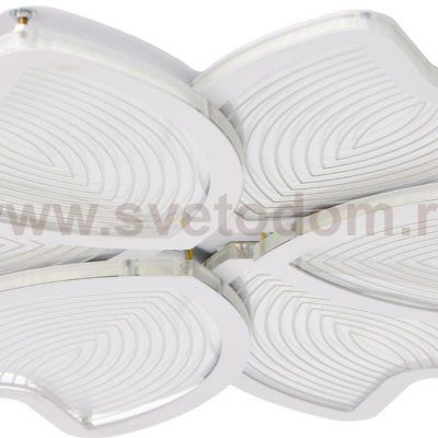 Люстра с ПДУ 74665/6 LED 110Вт 3000-6000К диммер бело-прозрачный 50х50х6 см