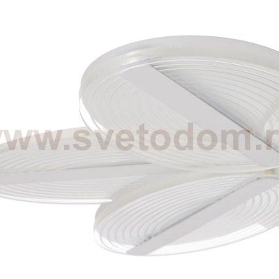 Люстра с ПДУ 74666/6 LED 85Вт 3000-6000К диммер бело-прозрачный 50х50х6 см