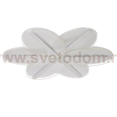 Люстра с ПДУ 74666/6 LED 85Вт 3000-6000К диммер бело-прозрачный 50х50х6 см