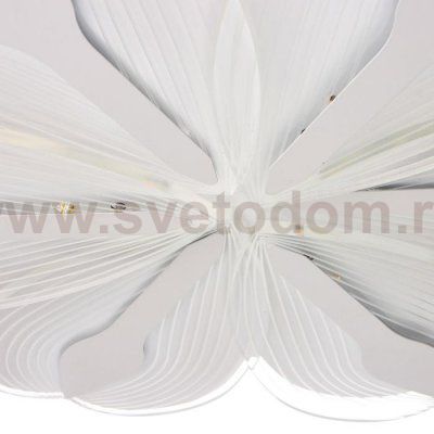 Люстра с ПДУ 74667/6 LED 66Вт 3000-6000К диммер бело-прозрачный 50х50х6 см