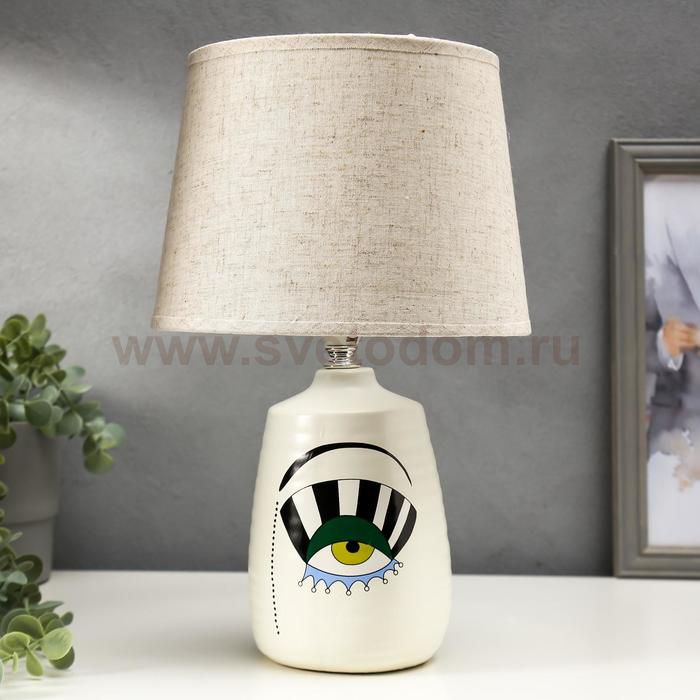 Лампа настольная 16007/1 E14 40Вт белый 22х22х35,5 см