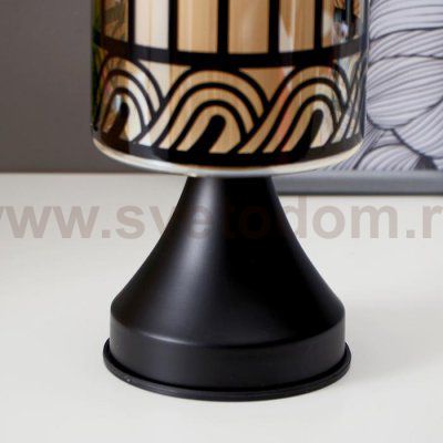 Светильник с выключателем 16013/1 G4 20Вт черный 11,5х11,5х25 см