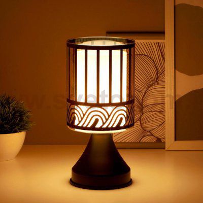 Светильник с выключателем 16013/1 G4 20Вт черный 11,5х11,5х25 см