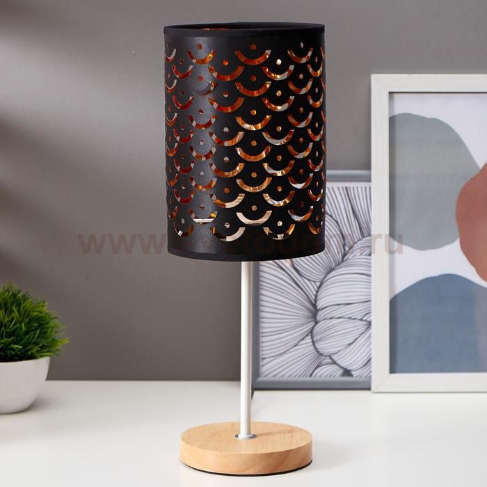 Лампа настольная 16034/1 E27 40Вт черный 14х14х43 см