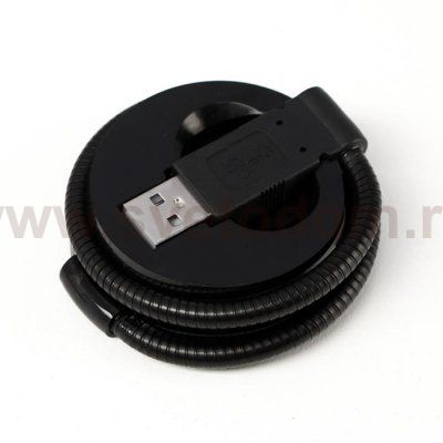 Светильник 16040/1 LED 0,5Вт USB черный 6х6х2 см