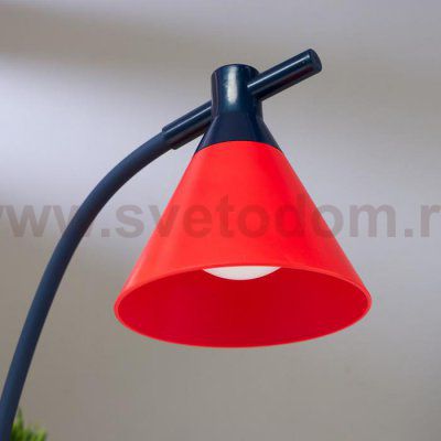 Лампа настольная 1667/1RD LED 3Вт 3000-6000К USB АКБ диммер красно-синий 12,5х14х37,5 см