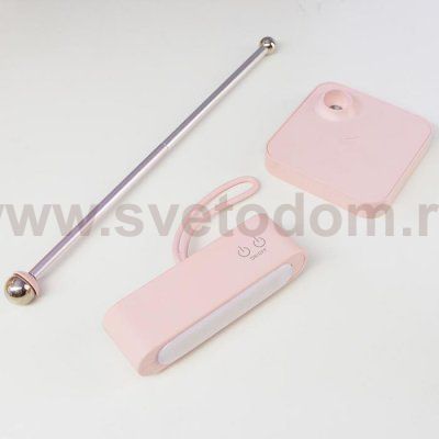 Лампа настольная 1670/1 LED 5Вт 2 режима 3000К 6000К USB АКБ розовый 13х10,4х34 см