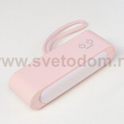 Лампа настольная 1670/1 LED 5Вт 2 режима 3000К 6000К USB АКБ розовый 13х10,4х34 см
