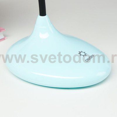 Лампа настольная 1678/1PT LED 3Вт  3 режима 3000-6000К USB АКБ голубой 14х11,5х41 см