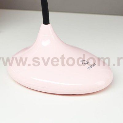 Лампа настольная 1678/1PK LED 3Вт  3 режима 3000-6000К USB АКБ черно-розовый 14х11,5х41 см