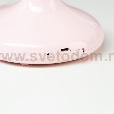 Лампа настольная 1678/1PK LED 3Вт  3 режима 3000-6000К USB АКБ черно-розовый 14х11,5х41 см