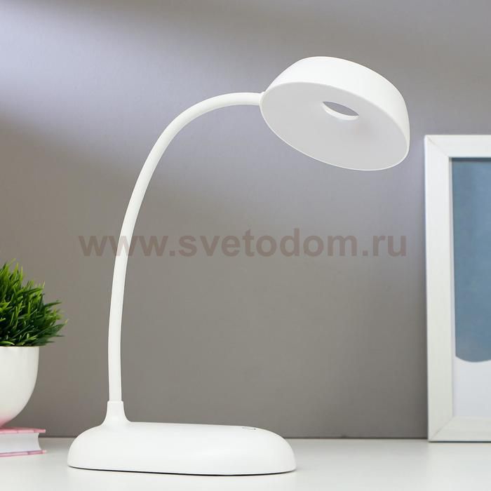 Лампа настольная 1674/1WT LED 3Вт  USB АКБ белый 11,5х9х42 см