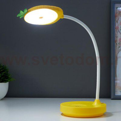 Лампа настольная сенсорная 16088/1 LED 3Вт 2 режима USB AKB желтый 12х12х42 см