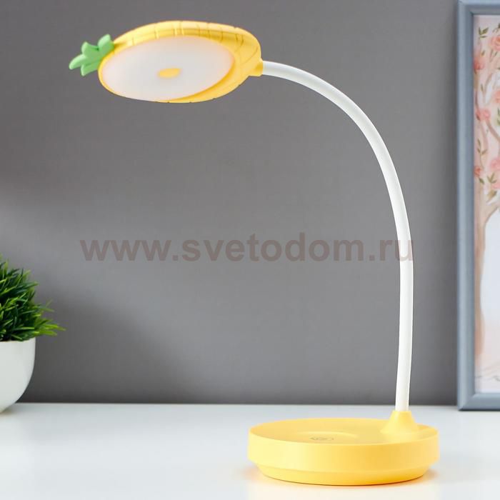 Лампа настольная сенсорная 16088/1 LED 3Вт 2 режима USB AKB желтый 12х12х42 см
