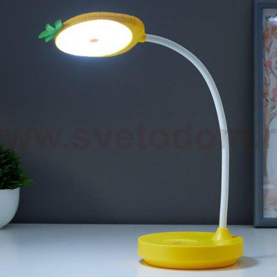 Лампа настольная сенсорная 16088/1 LED 3Вт 2 режима USB AKB желтый 12х12х42 см
