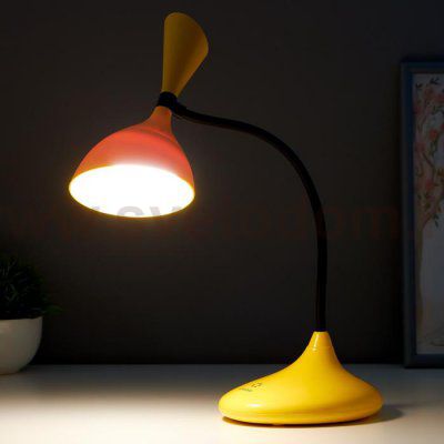 Лампа настольная сенсорная 16089/1YL LED 3Вт USB АКБ 3000-6000Кжелто-черный 11х17,5х39 см