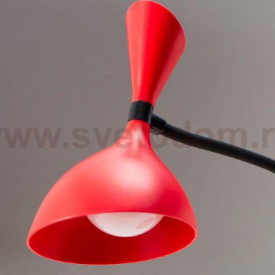 Лампа настольная сенсорная 16089/1RD LED 3Вт USB АКБ 3000-6000К красно-черный 11х17,5х39 см   509160