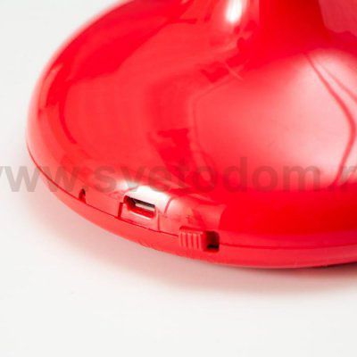 Лампа настольная сенсорная 16089/1RD LED 3Вт USB АКБ 3000-6000К красно-черный 11х17,5х39 см   509160
