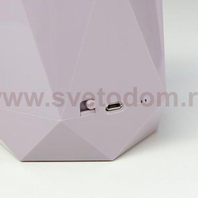 Лампа настольная сенсорная 16091/1 20хLED 4Вт 3 режима USB АКБ фиолетовый 10,5х10,5х47 см