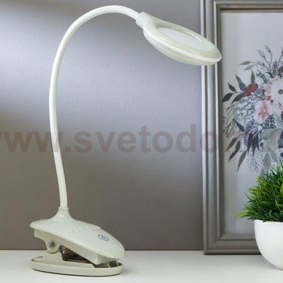 Лампа настольная на прищепке 16094/1P LED 4Вт 3 режима 3000-6000K USB АКБ МИКС 9х13х49 см