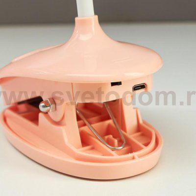 Лампа настольная на прищепке 16094/1P LED 4Вт 3 режима 3000-6000K USB АКБ МИКС 9х13х49 см