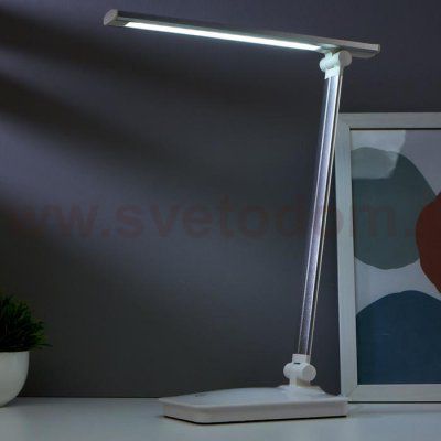 Лампа настольная сенсорная 16097/1SL LED 4Вт USB боло-серебристый 28,5х10,3х37,5 см