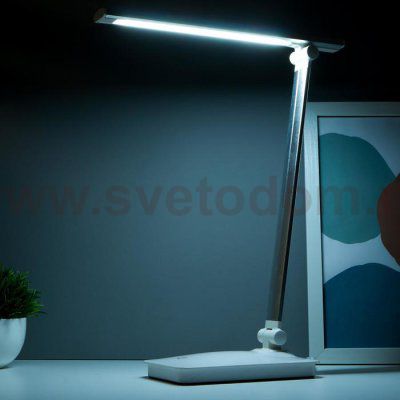 Лампа настольная сенсорная 16097/1SL LED 4Вт USB боло-серебристый 28,5х10,3х37,5 см
