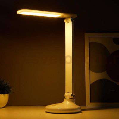 Лампа настольная сенсорная 16099/1 LED 3Вт USB АКБ 3 режима белый 25х12,5х34,5 см