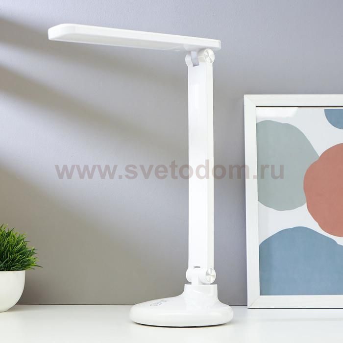 Лампа настольная сенсорная 16099/1 LED 3Вт USB АКБ 3 режима белый 25х12,5х34,5 см