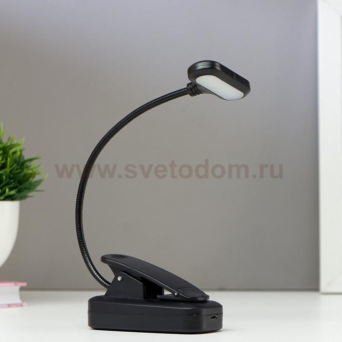 Светильник 16108/1 LED USB черный 5,3х8,2х22,5 см