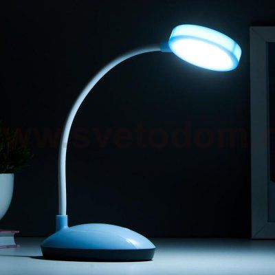 Лампа настольная 16105/1 LED 2Вт USB АКБ 3 режима синий 6,5х11х32,5 см