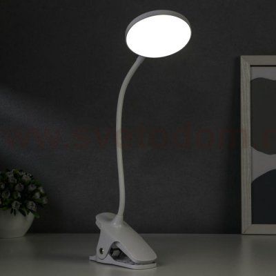 Лампа настольная сенсорная 16109/1 LED 4Вт USB АКБ 3000/6000К белый 9,5х12х44 см