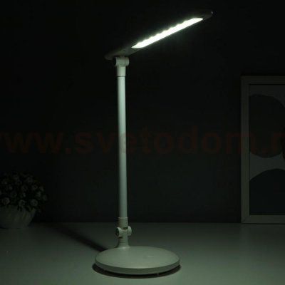Лампа настольная сенсорная 16110/1WT LED 5Вт USB АКБ 3000/6000К белый 15х33,5х34 см