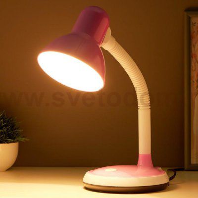 Лампа настольная 16113/1PK E27 40Вт розовый 14,5х16,5х40,5 см