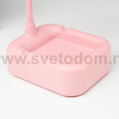 Лампа настольная 16054/1 18xLED 2Вт 3 режима от батареек 3АА розовый 12х9,5х32 см