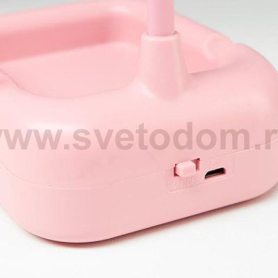 Лампа настольная 16054/1 18xLED 2Вт 3 режима от батареек 3АА розовый 12х9,5х32 см