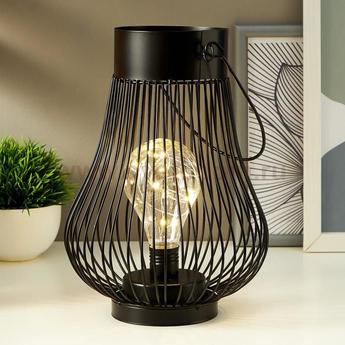 Ночник 16123/1 LED от батареек 3ААА черный 18х18х24,5 см